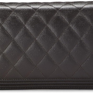 Pre-Loved Brown Quilted Caviar Boy Wallet on Chain (WOC), Brown